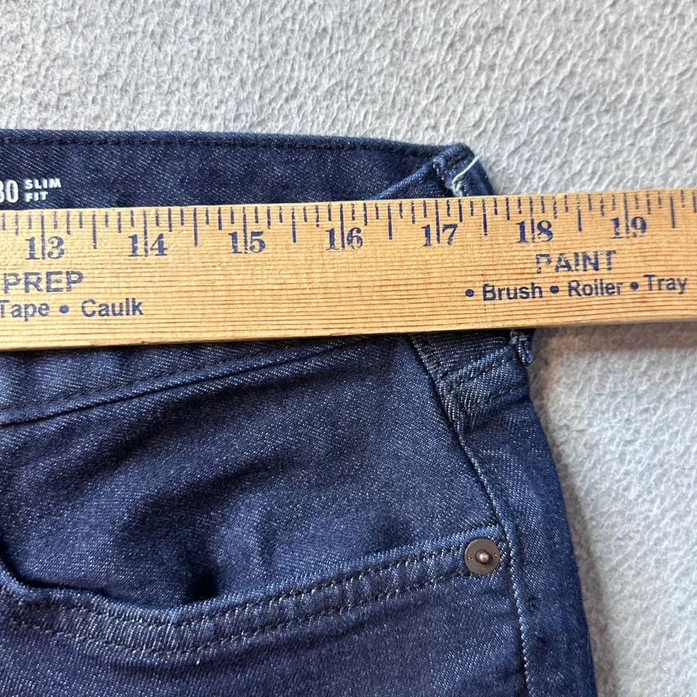 Banana Republic Jeans Mens 34x30 (35x25) Blue Travel Slim Fit Dark Rinse Stretch